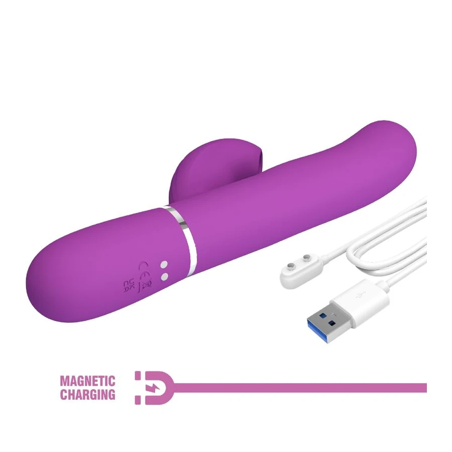 PRETTY LOVE - VIBRATEUR LAPIN MULTIFONCTION 3 EN 1 PERLITA VIOLET